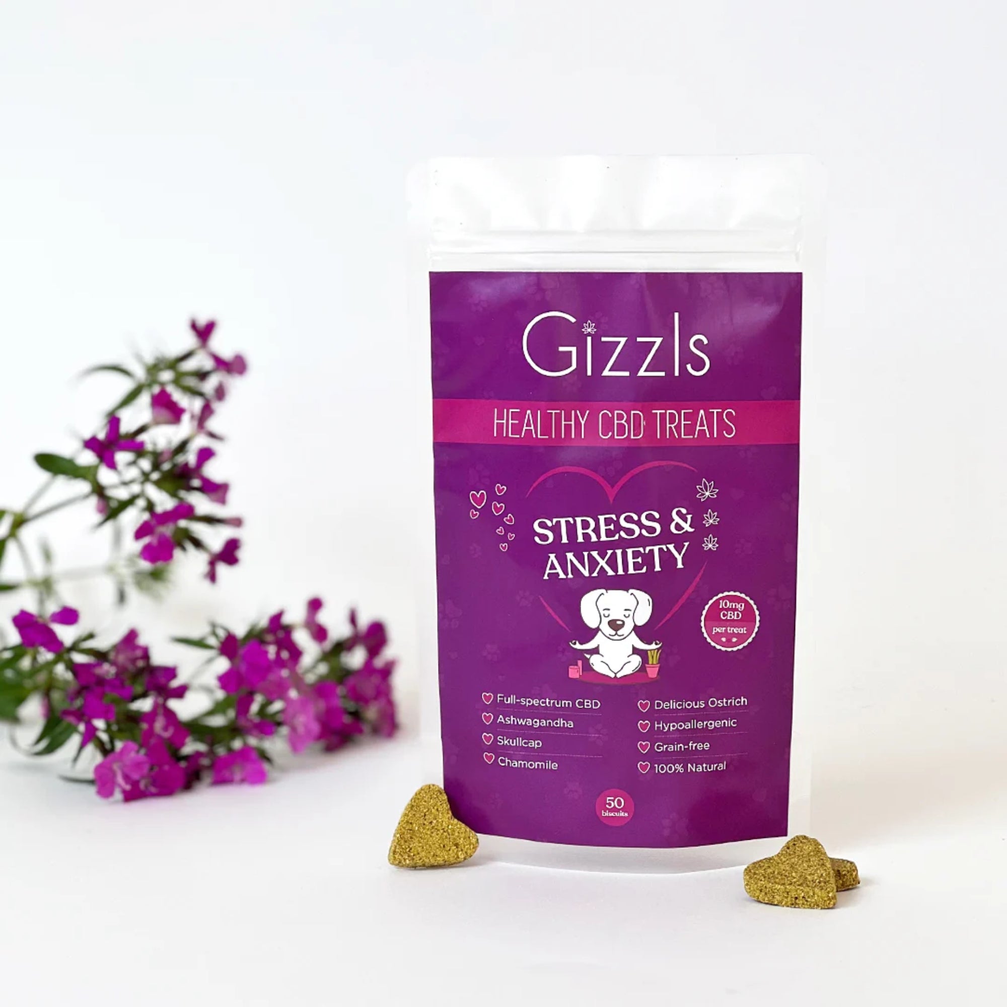 Gizzls Stress & Anxiety CBD Treats for Medium/Large Dogs
