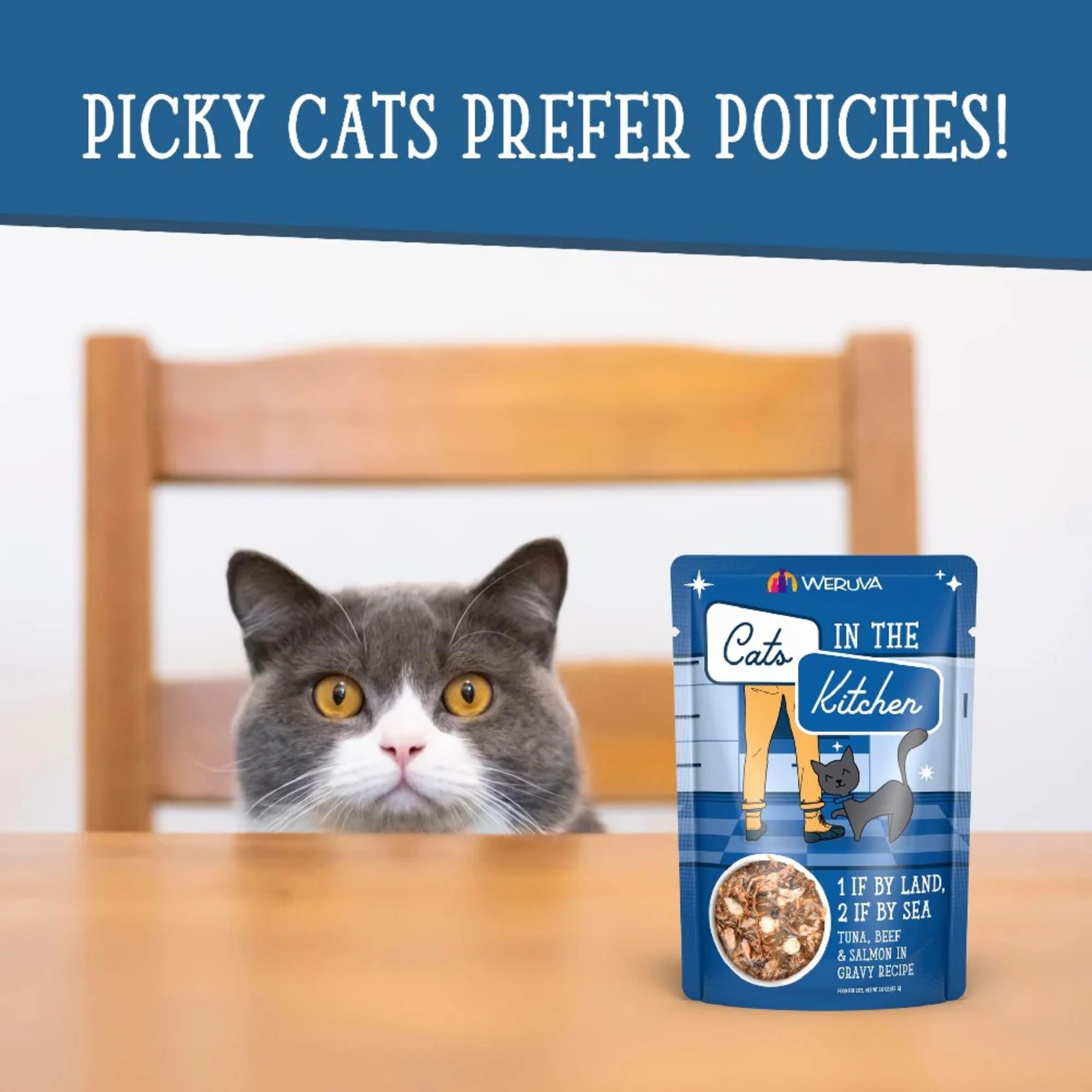 Weruva Cats in the Kitchen Wet Cat Food – Tuna, Beef & Salmon in Gravy