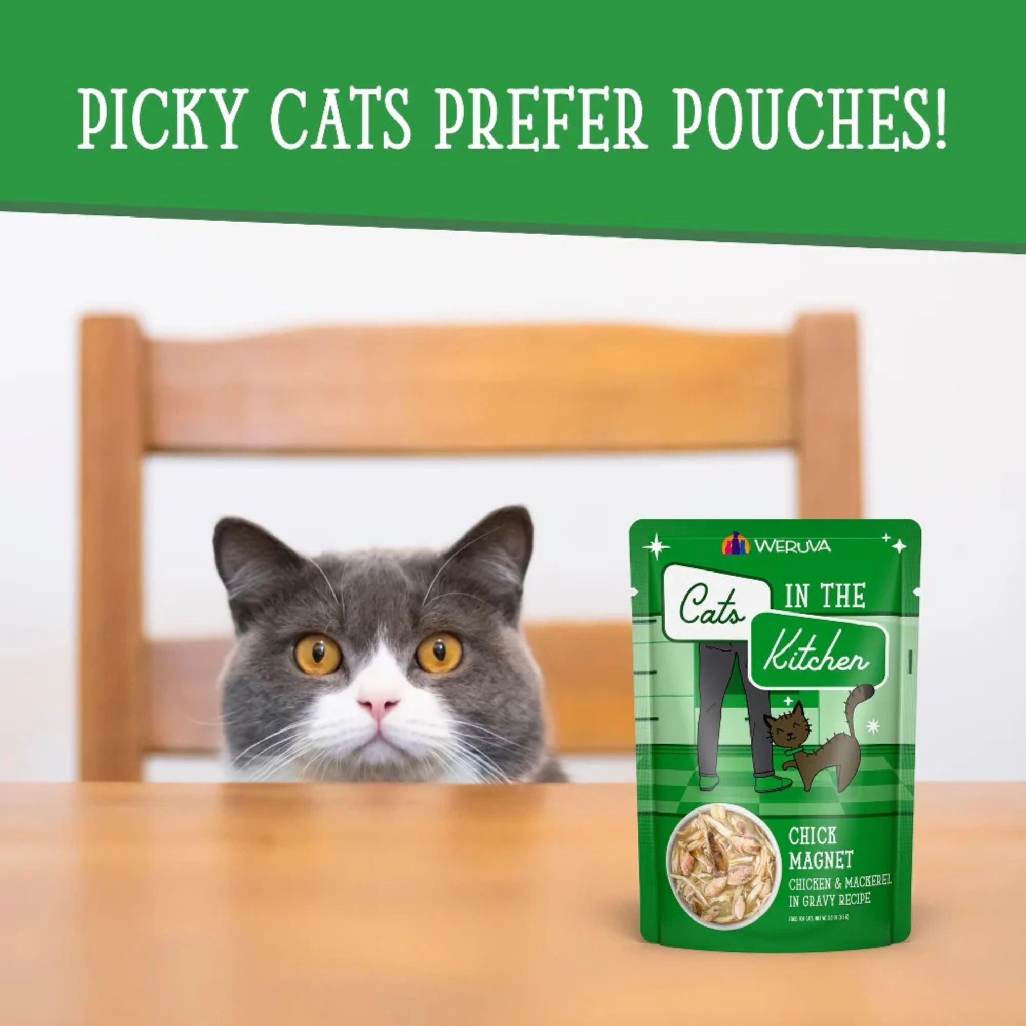 Weruva Cats in the Kitchen – Chick Magnet Chicken & Mackerel in Gravy