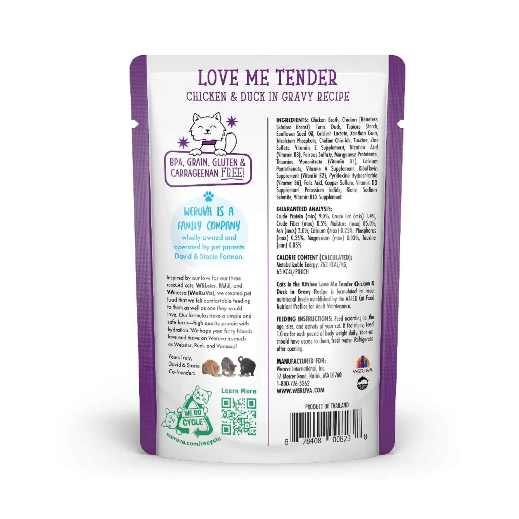 Weruva Cats in the Kitchen – Love Me Tender Chicken & Duck in Gravy