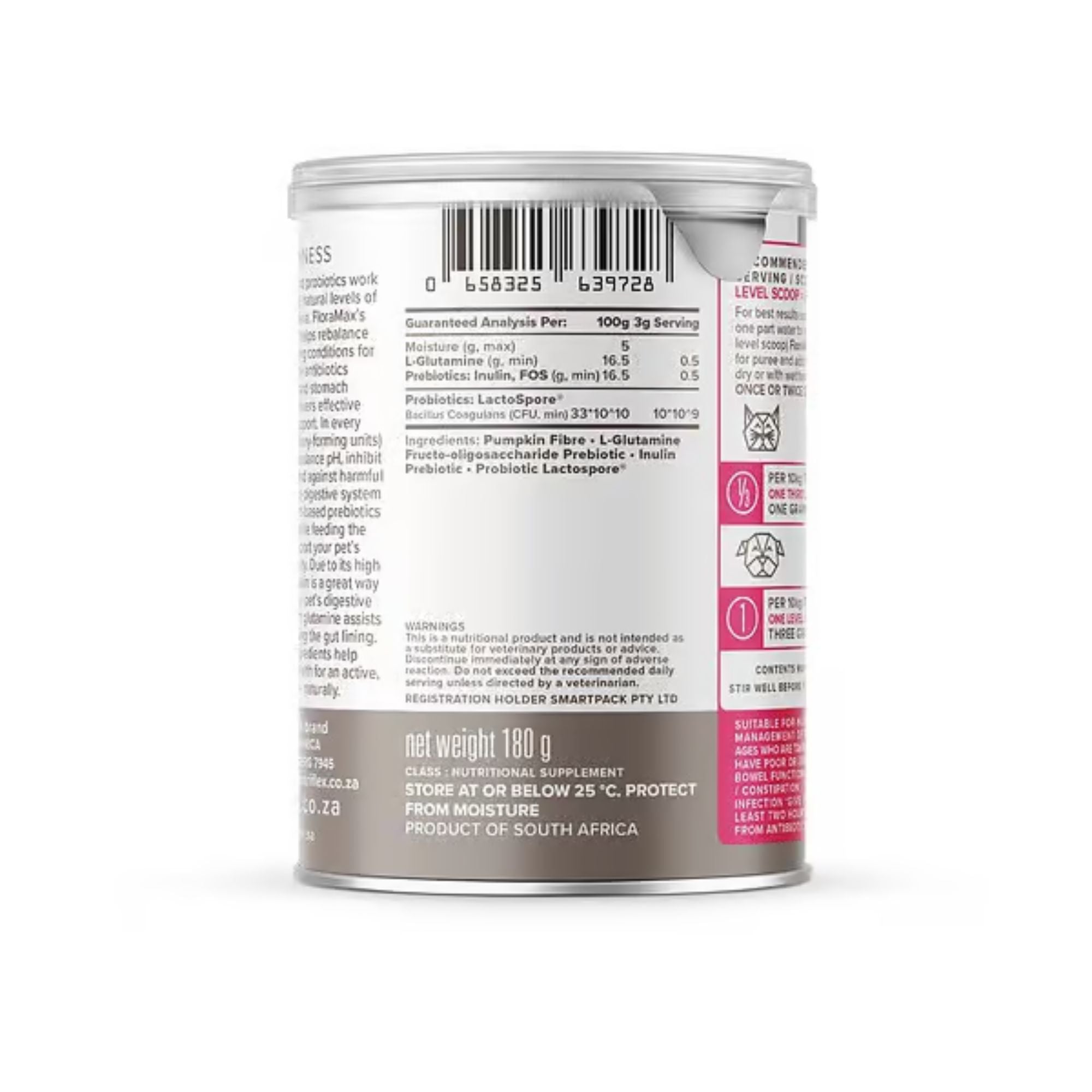 NutriFlex FloraMax Probiotic for Dogs and Cats 180g