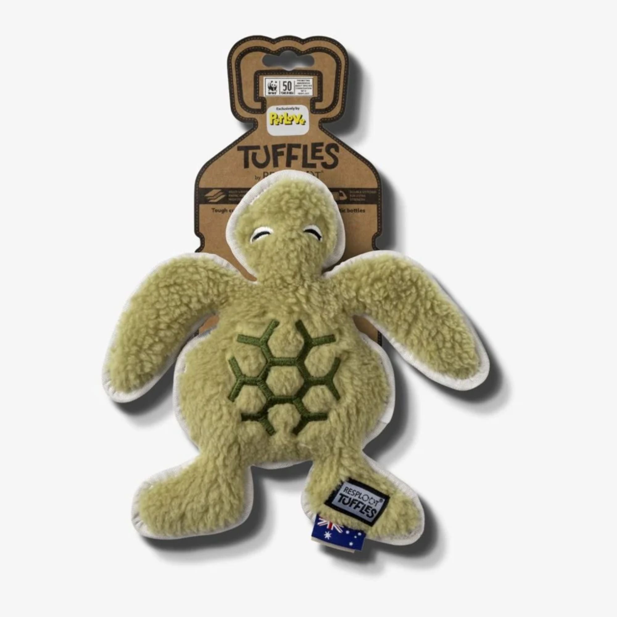 PetLove RESPLOOT® Tuffles Turtle Eco-Friendly Dog Toy