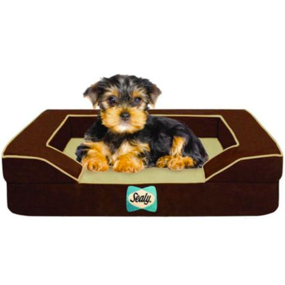 Sealy Lux Premium Orthopaedic Dog Bed with Cooling Gel & Odour Control
