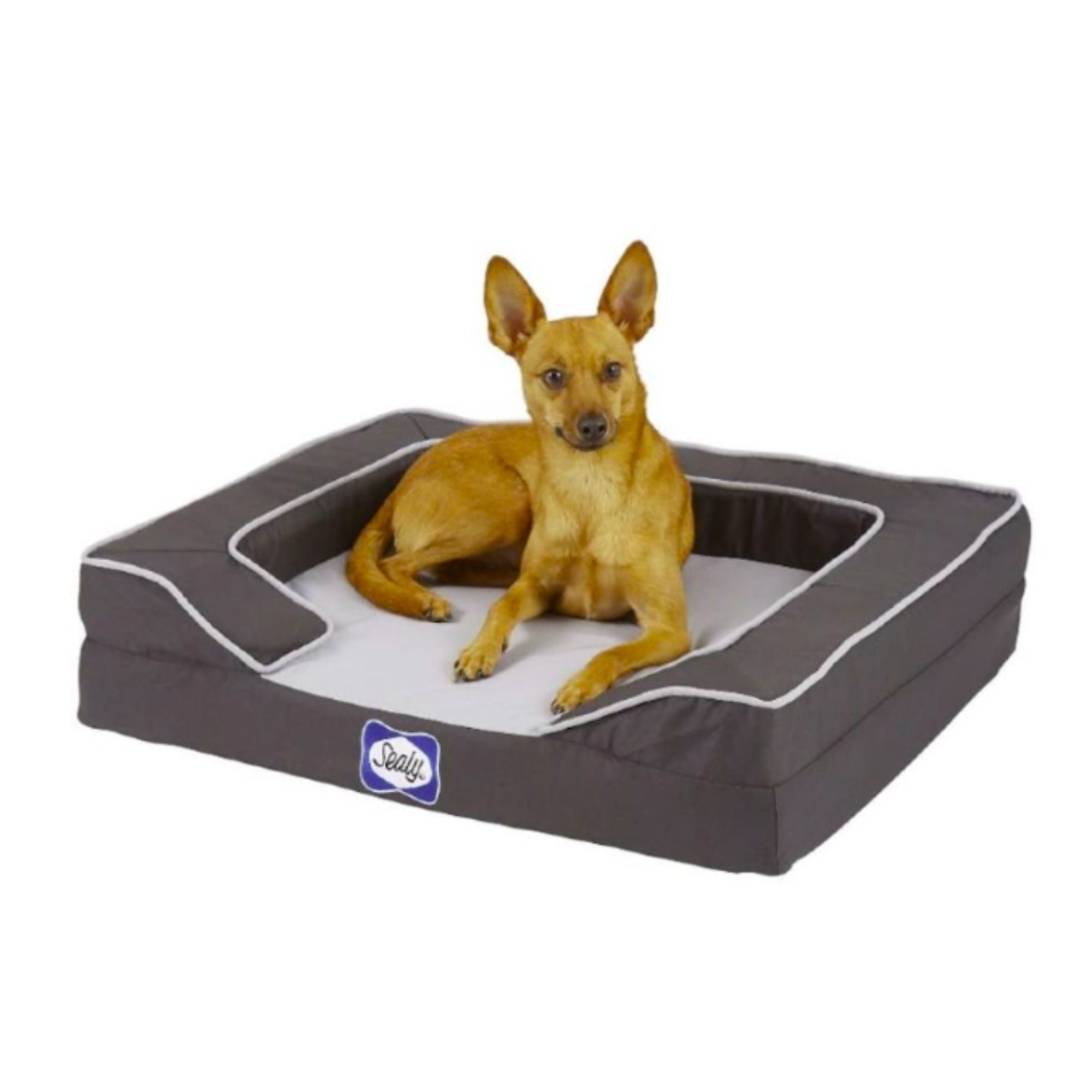 Sealy Lux Premium Orthopaedic Dog Bed with Cooling Gel & Odour Control