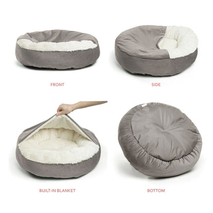 Best Friends by Sheri Cozy Cuddler Ilan Pet Bed Small – Grey