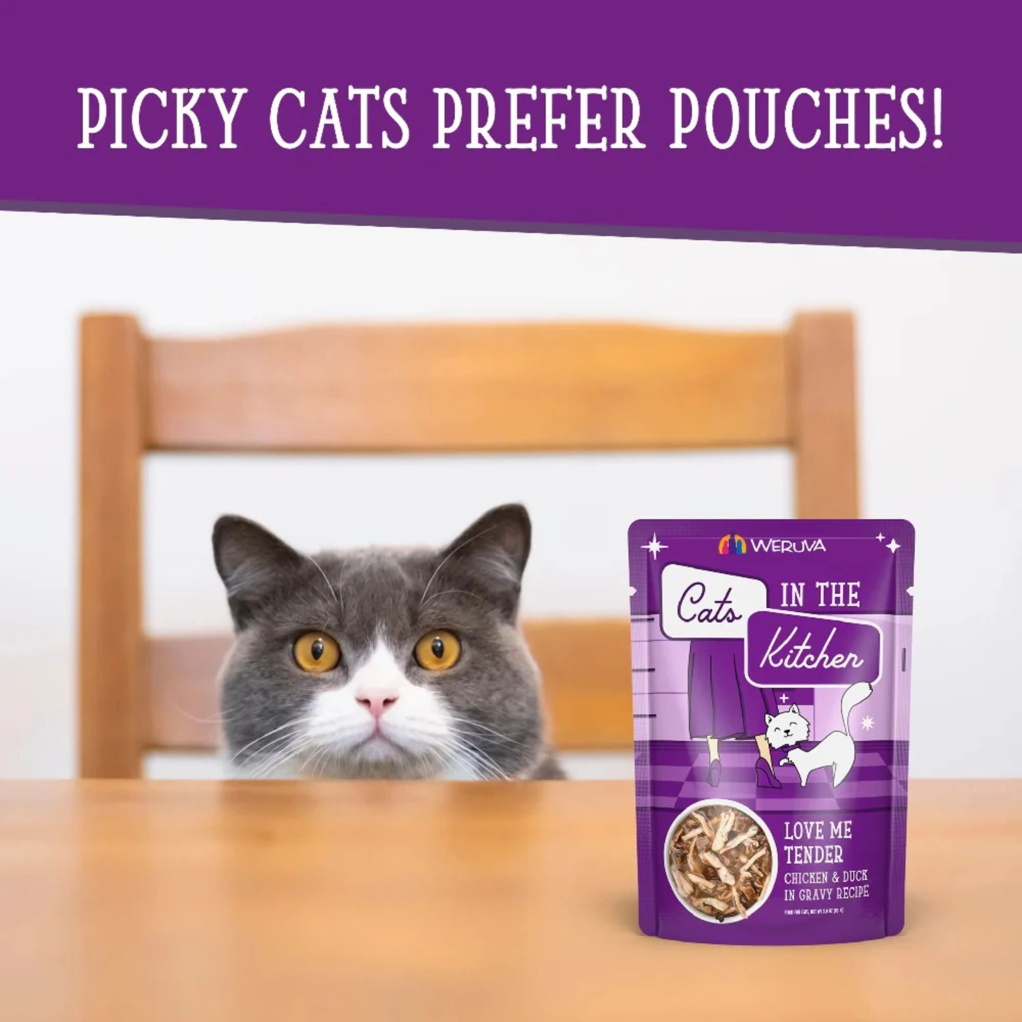 Weruva Cats in the Kitchen – Love Me Tender Chicken & Duck in Gravy