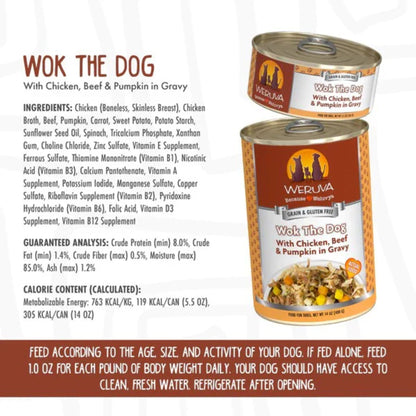 Weruva Wok the Dog - Chicken, Beef & Pumpkin in Gravy