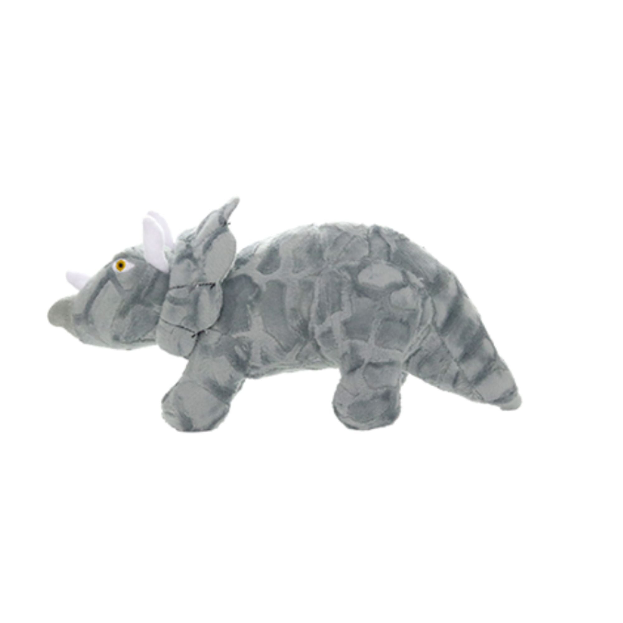 Mighty Dinosaur Triceratops Super Soft Plush Dog Toy