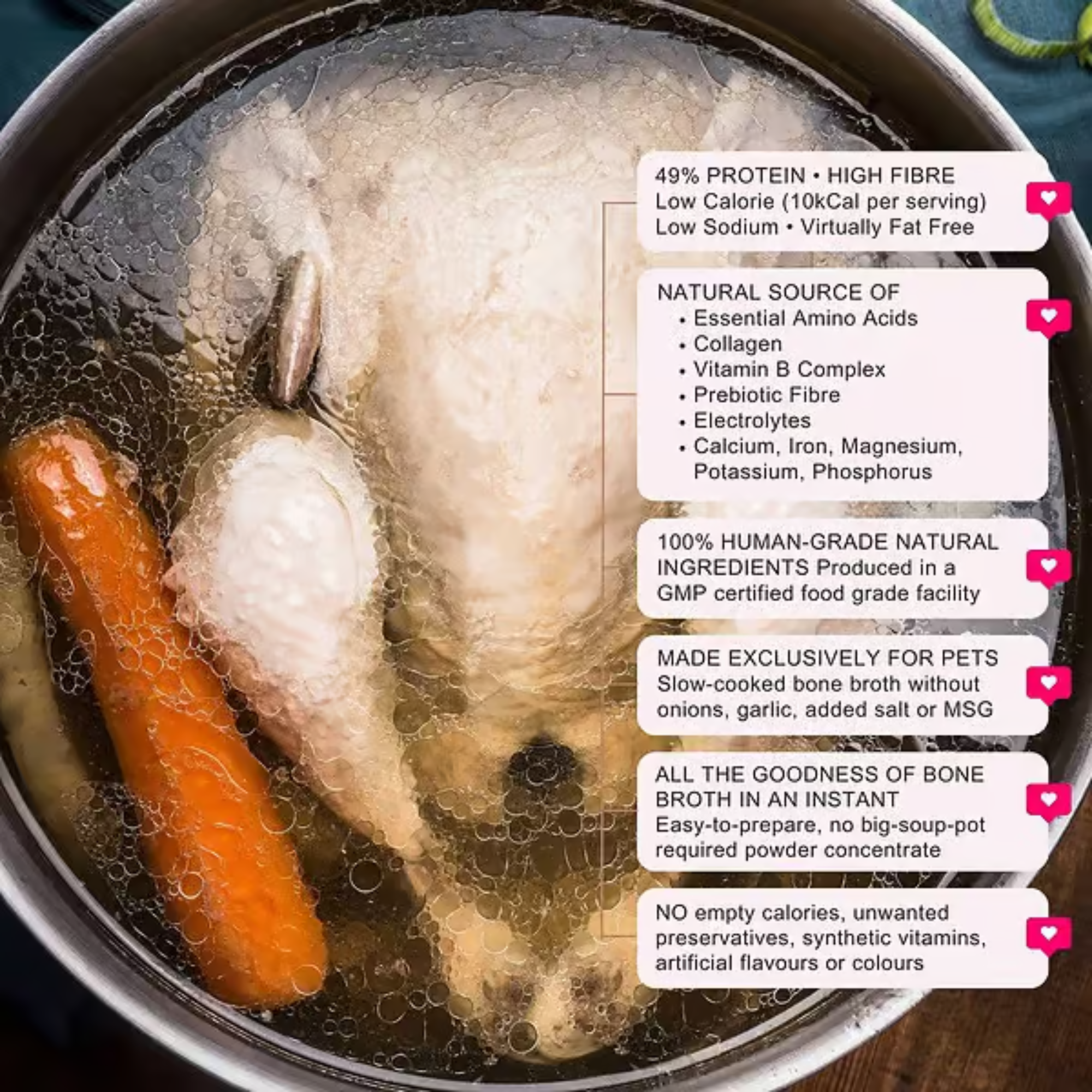 NutriFlex Chicken Bone Broth for Dogs & Cats 180g