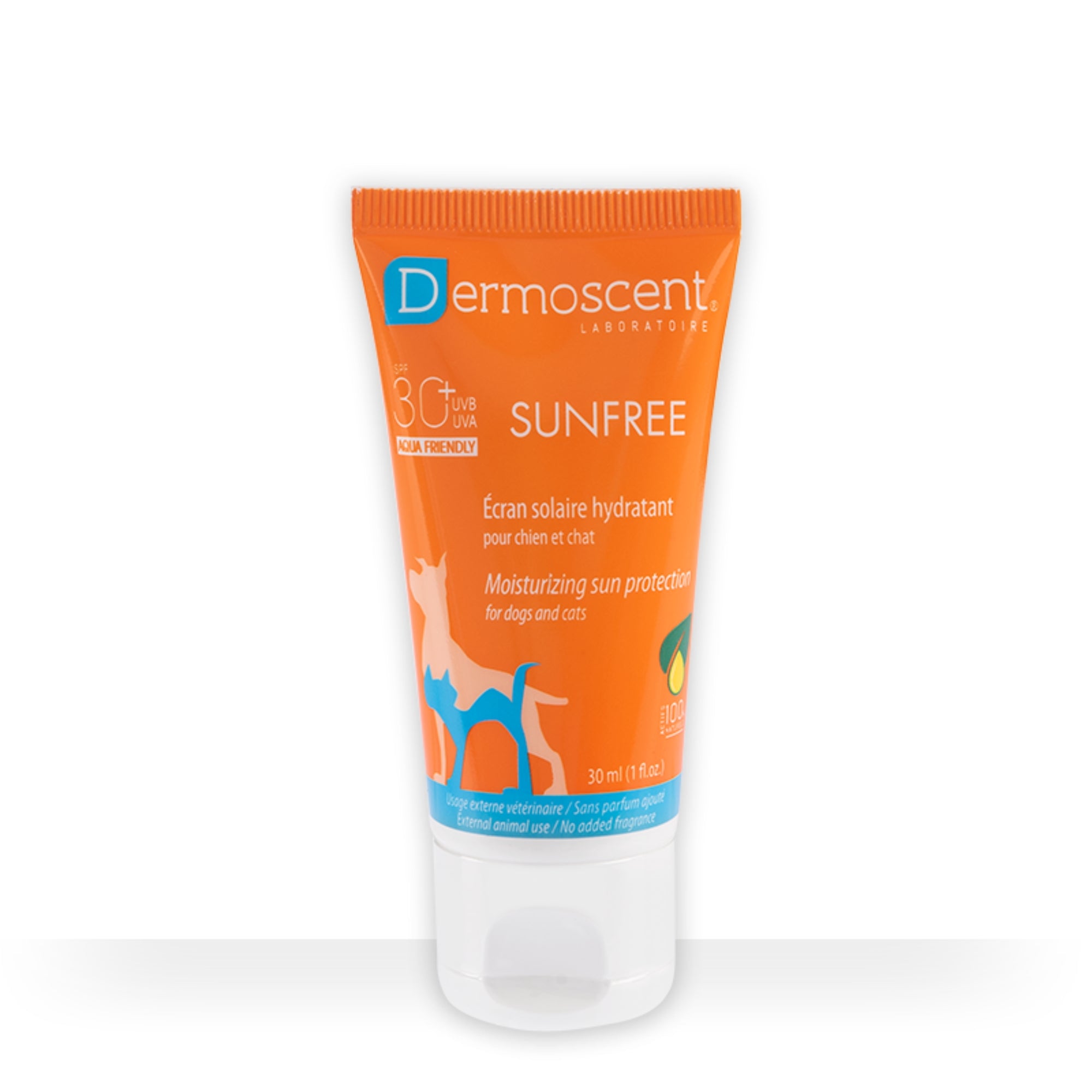 Dermoscent Sunfree Pet Sunscreen SPF 30+ for Dogs & Cats 30ml