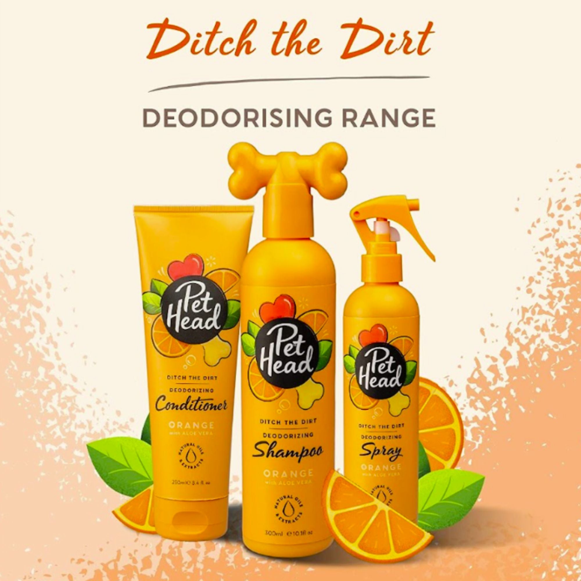 Pet Head Ditch The Dirt Deodorising Dog Conditioner – Orange & Aloe Vera